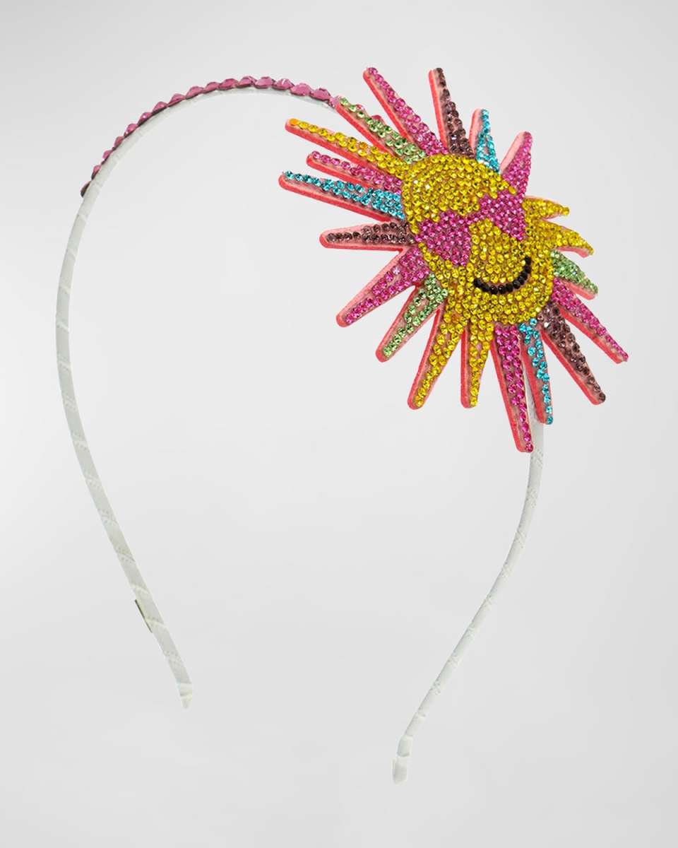 Girl's Rainbow Sun Emoji Headband